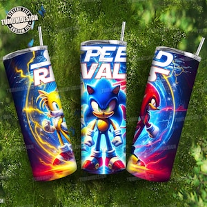 Speedster 20oz Tumbler Png Design, Trending Hedgehog Characters , Movie Trio Tumbler Wrap, Hero Video Game Tumbler Wrap, Sublimation File