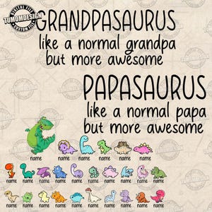 Dad Day Png, Personalized Grandpasaurus Like A Normal Grandpa But More Awesome Png, Grandpa Shirt Design, Dad Life Png, Sublimation File
