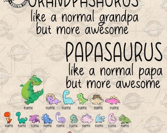Papa Tag Png, personalisierter Opasaurus wie ein normaler Opa, aber fantastischerer Png, Opa-Shirt-Design, Vati-Leben Png, Sublimationsdatei