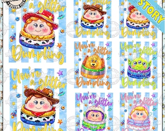 Toy Let's Play Png, Dumpling Png, Story Friends Toys Watercolor Png, You’ve Got a Friend in Me png, Toy & Friends Dumpling, Sublimation File