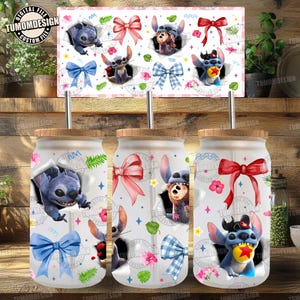 Cartoon 16 oz Glass Can Png, Blue Monster Character 16oz Glass Can Wrap, Blue Cartoon Glass Can Wrap, 16 oz Tumbler Wrap, Sublimation File