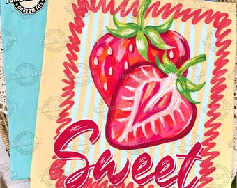 Striped Strawberry PNG, Summertime PNG, Trending PNG, Beach Png, Berry Png, Viral Png, Sweet Summer Time Png, Boutique Png, Sublimation File