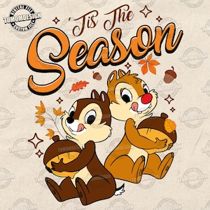 Cute Cartoon Fall Png, Character Movie Png, Tis The Season PNG, Autumn Vibes Sublimation Design, Cartoon Fall Design Png, Sublimation File