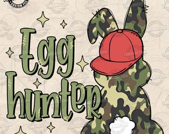 Egg Hunter Bunny PNG, Camo Easter Bunny Png, Boy Bunny With Backwards Hat Design Png, Boy Easter Png, Happy Easter Png, Sublimation File