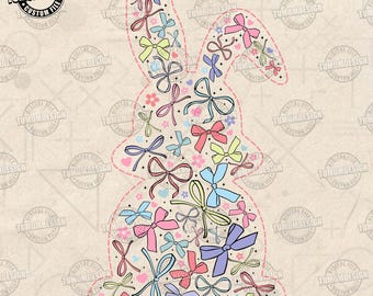 Coquette Bunny Easter Png, Bunny Coquette Bow Png, Pink Bunny Png, Easter Png, Retro  Girls Easter Png, Preppy Easter Png, Sublimation File