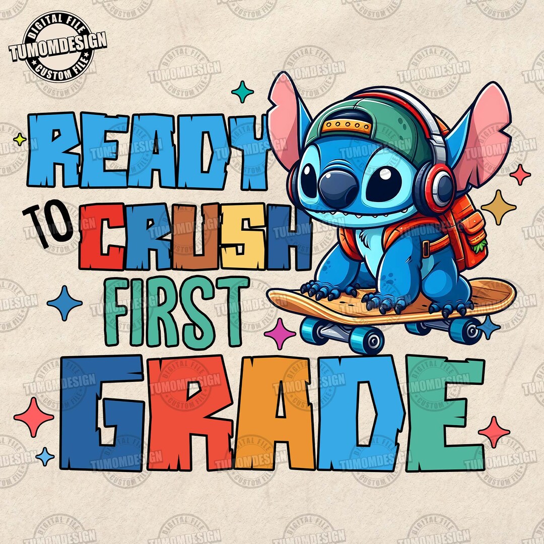 Ready to Crush First Grade Png, Cartoon Friends Png, First Day of ...