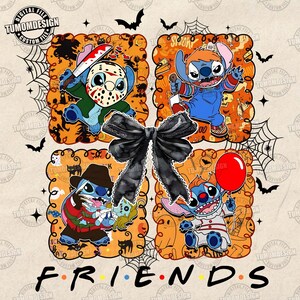 Cartoon Freunde Png, Horrorfilm Png, Retro Halloween Png, Horror Freunde Png, Halloween Horror Charaktere Halloween Png, Sublimationsdatei