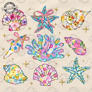 Wildflower Seashell Clam Summer Png, Floral Summer Png, Summer Beach Png, Wildflower Png,  Vacation Png, Summer Vibes Png, Sublimation File