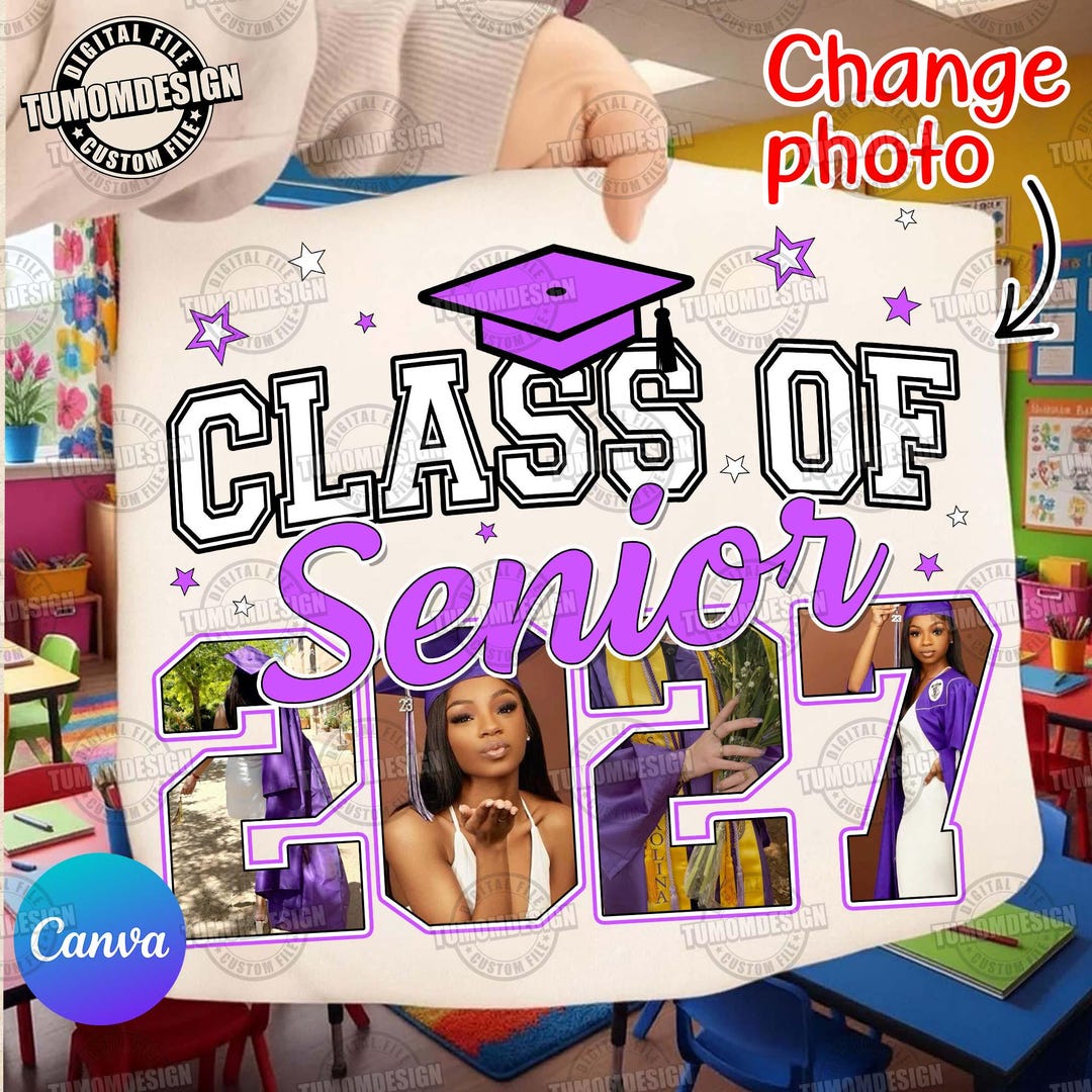 Editable Canva Template Class of 2027 , Custom Senior 2027, Graduation ...