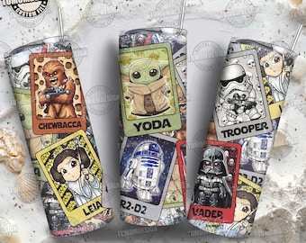 Galaxy War Characters PNG Tumbler Wrap, Movie Galaxy 20 oz Tumbler PNG, 2025 Holiday Movie Tumbler PNG, Movie Wrap Png, Sublimation File