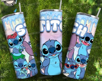 漫画モンスターの細身ストレートラップ、青いモンスターキャラクターの20オンスタンブラーラップデザイン、漫画20オンスタンブラーラップPNG、昇華ファイル