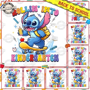 Rollin' Into School Grade Bundle Png, Cartoon Kid Shirt Png, Back To School Png, First Day Of School Png, School Grade Png, Sublimation File