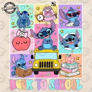 Happy First Day Of School Cartoon Png, Blue Monster School Png, Gift For Kid School Png, Back To School Png, Bruh We Back, Sublimation File