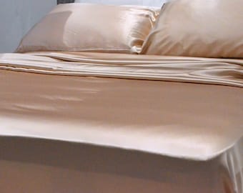 Grade 6A Mulberry Silk 25 momme Customized Luxury Silk Fitted sheet or flat Sheets