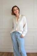 Mulberry Silk Blouse: Long Sleeve Button-Up Shirt