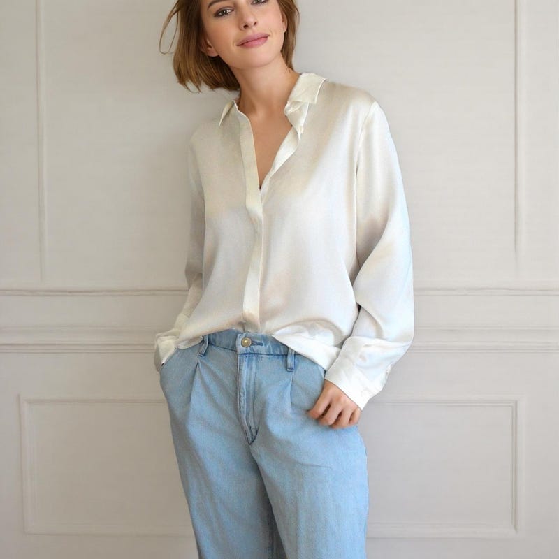 Sandy Shirred Blouse - White