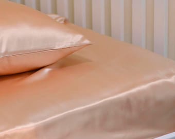 Grade 6A Mulberry Silk 30 momme Customized Luxury Silk Fitted sheet