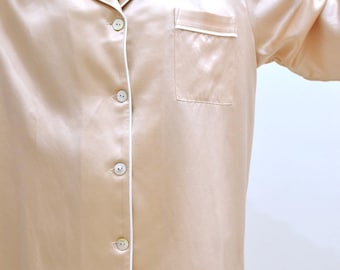 Conjunto de pijama de seda morera de grado 6A - Mangas largas de 25 mm