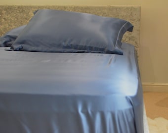 Grade 6A Mulberry Silk 25 momme Customized Luxury Silk Fitted sheet or flat Sheets