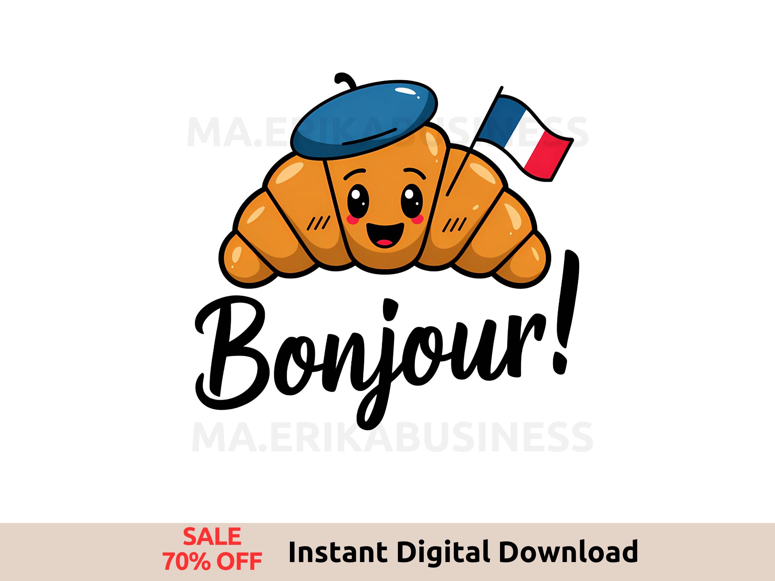 Bonjour Clipart - Etsy, image size:2700x2025
