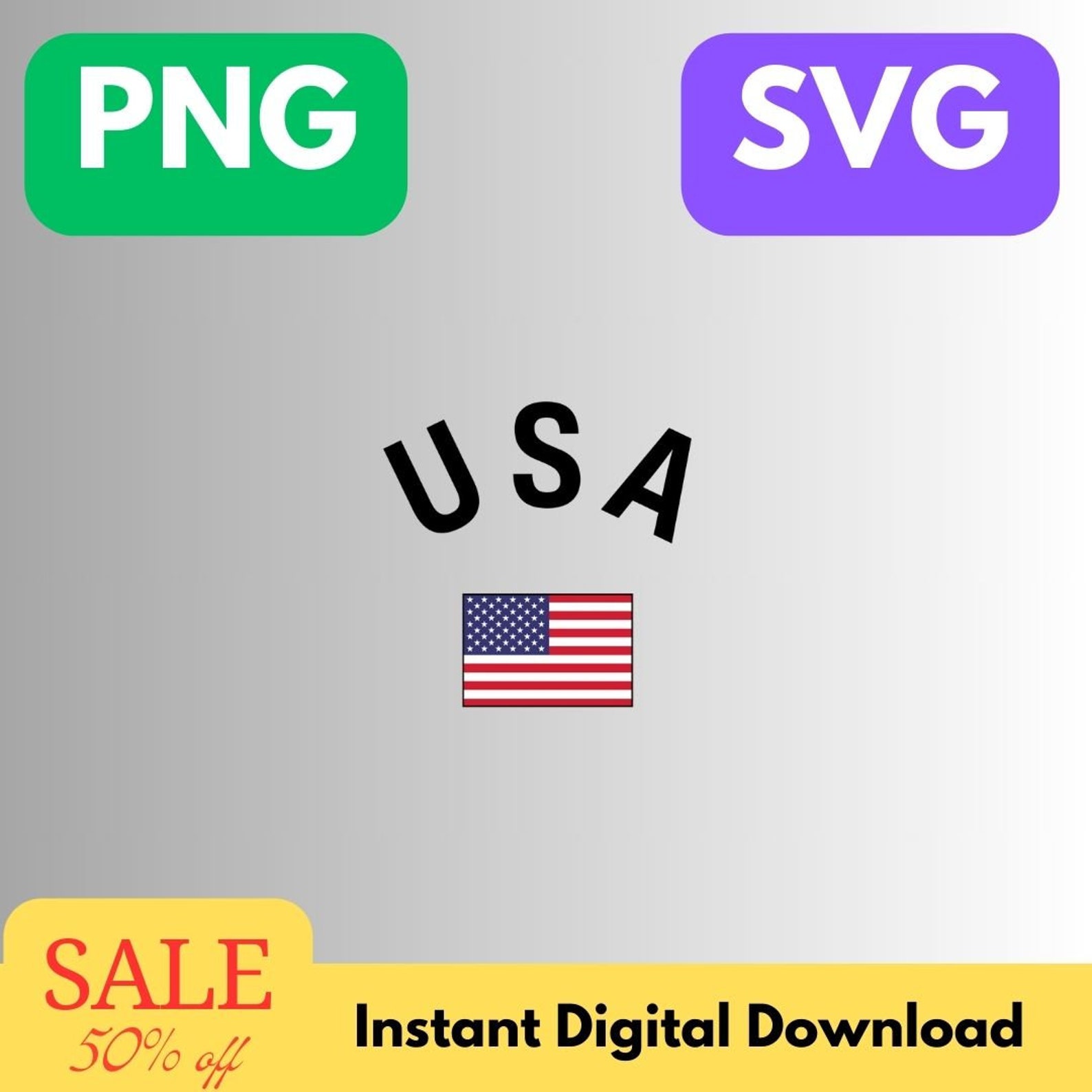 Minimalist American Flag SVG PNG - USA Flag Clipart & Cricut Files ...