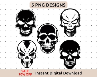 Pacote de imagens PNG de caveiras, esqueletos em PNG, ceifador, transparente, download instantâneo