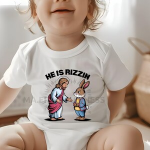 He is Rizzin PNG | Funny Easter Christian Meme | Jesus and Easter Bunny ...