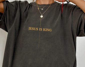 Sudadera con el mensaje "Jesús es el rey", sudadera con capucha cristiana, sudadera con Jesús, sudadera cristiana para mujer, sudadera con fe, productos de Jesús
