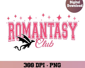 Romantasy png, Book png, bookclub png, Books png, bookish png, romance reader, reading png, png for shirts, romance book lover, bookish png