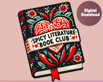 Spicy reader book club, smut png,  smut, spicy book, bookclub png, spicy book png, bookish png, trendy vintage, reading png, book lover