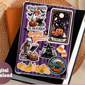 Halloween Kindle Insert For Clear Case, fall kindle insert, kindle cover, Halloween png, printable kindle skin, Paperwhite, spooky kindle