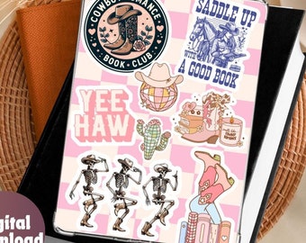 Capa protetora transparente para Kindle com tema de cowboy, capa protetora para Kindle, capa protetora para Kindle com tema de romance de cowboy, feminina, capa protetora para Kindle para imprimir, Paperwhite, Scribe.