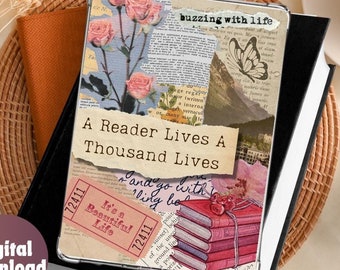 Book lover Kindle Insert For Clear Case, kindle insert, bookish kindle insert, book quote, printable kindle insert, Paperwhite, bookish girl