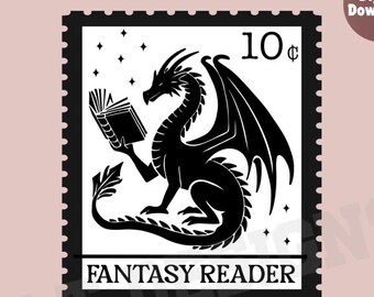 Fantasy reader png, book trope stamp, Romantasy png, fantasy png, bookclub png, Books png, bookish png, romance reader, reading png