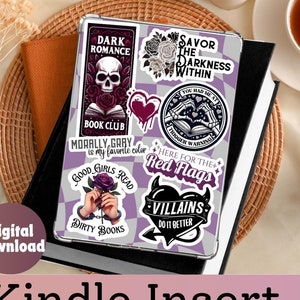 Dark romance Kindle Insert For Clear Case, kindle insert, printable kindle insert, Paperwhite, Basic, Scribe, kindle insert front, smut