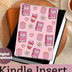 Kindle Insert For Clear Case, kindle insert, bookish kindle insert, girlie, printable kindle insert, Paperwhite, Scribe, kindle insert front