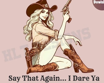 Sassy Cowgirl PNG, projekt koszulki kowbojki, projekt sublimacji w stylu retro western, styl vintage kowbojki, pobierz sublimację w stylu western