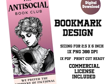 bladwijzer png, antisociale boekenclub, bladwijzer afdrukbaar, afdrukbare bladwijzer, grappige bladwijzer, bladwijzeridee, bladwijzer, ontwerp commercieel gebruik