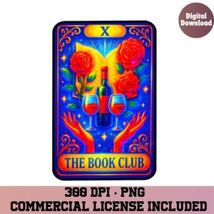 O clube do livro tarô png, Tarô de livro png, adesivo literário png, clube do livro png, Livros png, literário png, vintage moderno, leitura png,