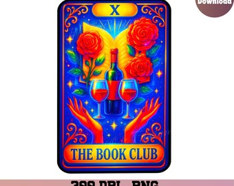The book club tarot png, Book tarot png, bookish sticker png , bookclub png, Books png, bookish png, trendy vintage, reading png,