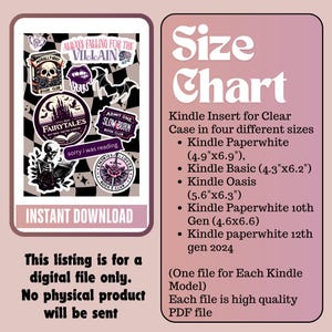 Dark Romance Kindle Insert for Clear Case, Kindle Insert, Printable ...