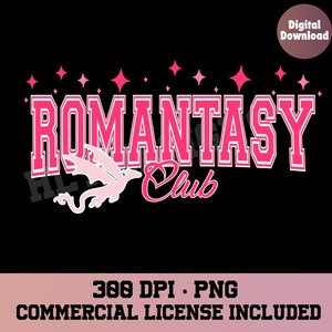 Romantasy png, Book png, bookclub png, Books png, bookish png, romance reader, reading png, png for shirts, romance book lover, bookish png