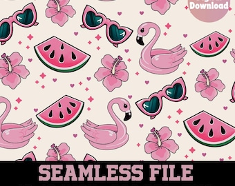Summer seamless Pattern, summer pattern, summer pattern for fabric , pink pattern, 300 DPI PNG Download for Digital Papers, summer fabric,