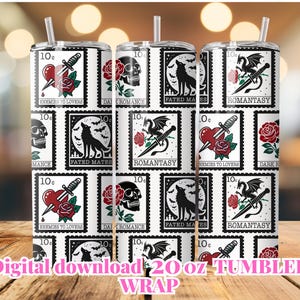 Book Tumbler Wrap for 20 oz Skinny Tumbler, Sublimation Design Digital Download ONLY, Librarian tumbler wrap, Bookish, Reading Tumbler wrap