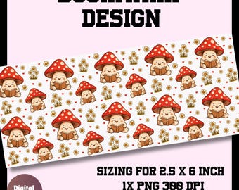 Cute bookmark, mushroom bookmark, bookmark printable, printable bookmark,  coquette bookmark png, bookmark idea, bookmark,