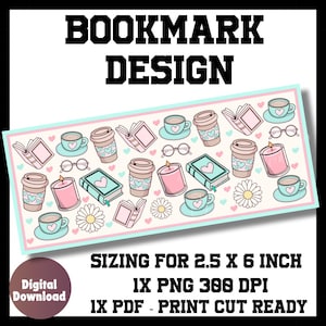 Bookish bookmark, bookmark printable, printable bookmark,  coquette bookmark png, bookmark idea, bookmark, design for commercial use