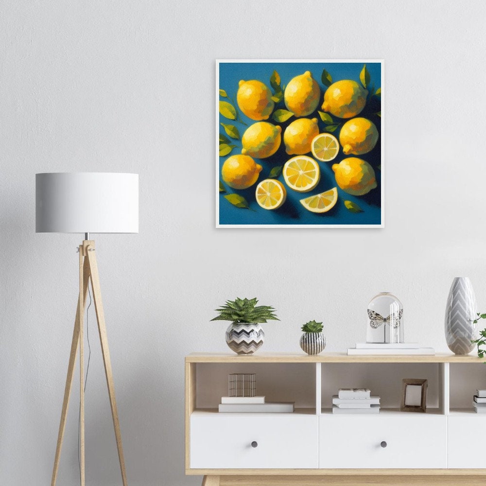 Fresh Lemons in the Kitchen Art Print Classic Fine Matte Paper Wooden ...