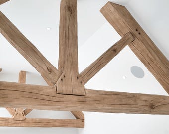 Custom King Truss Beams // Faux Oak Beams