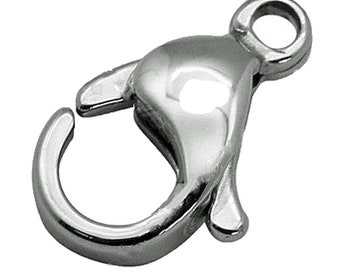 Lobster claw clasps (package of 10) - stainless steel