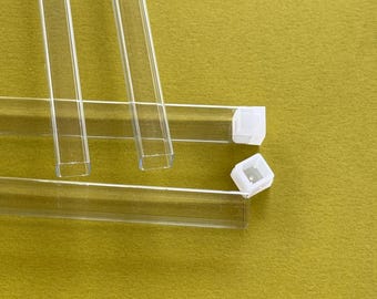 Square Plastic Storage Tubes, Bead Organizer, Set of 10